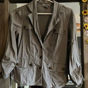 Contrast elbow long light jacket